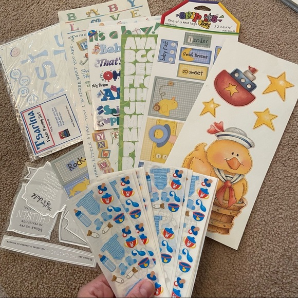 Scrapbook and Embellishments/Paper Bundle for Baby boy - Picture 5 of 11